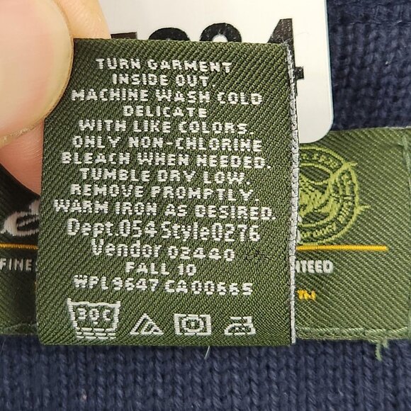 Eddie Bauer Sweater Mens Large Blue Cotton Crew Neck Classic Pullover Casual - Picture 7 of 9